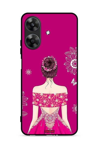 Tolwak غطاء حماية لهاتف Realme Note 60 4G برسومات فتاة وزهور