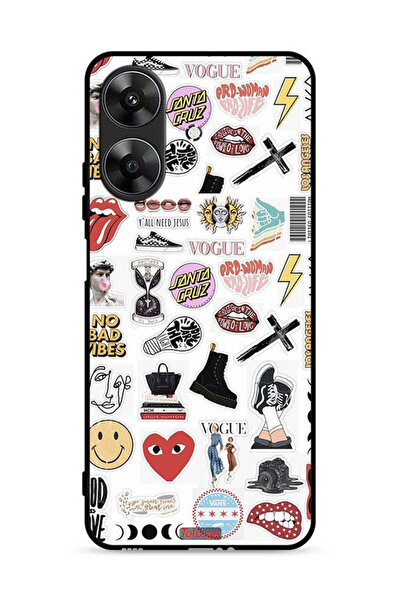 Tolwak Realme Note 60 4G Protective Case Cover No Bad Vibes Stickers