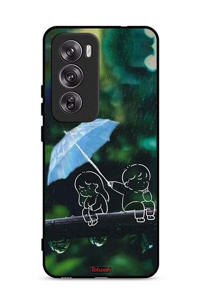 Tolwak غطاء حماية Oppo Reno12 Pro 5G برسومات زوجين من الفن التجريدي