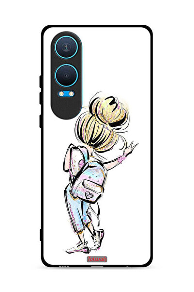 Tolwak غطاء حماية لهاتف OnePlus Nord CE4 Lite 5G برسومات فتاة العودة إلى المدرسة