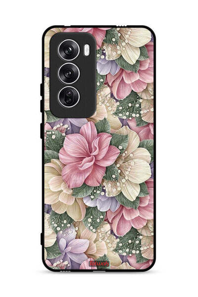 Tolwak غطاء حماية عالي الجودة زهري لهاتف Oppo Reno12 5G