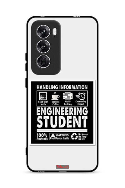 Tolwak غطاء حماية لهاتف Oppo Reno12 5G، ملصق طالب هندسة