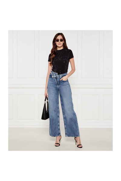 Guess W5ya2gd5qkb Gına Wıde Leg Kadın Pantolon