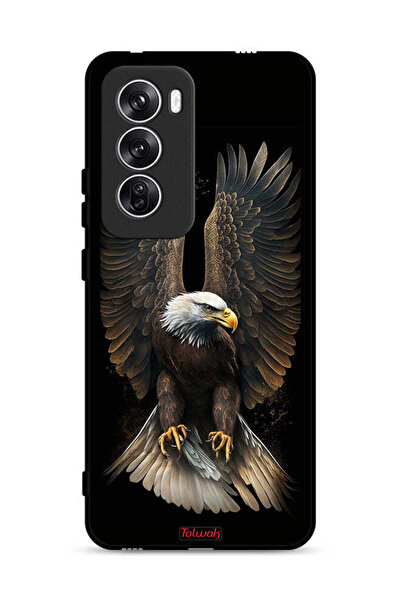 Tolwak غطاء حماية لهاتف Oppo Reno12 5G بتصميم أجنحة النسر المنتشر