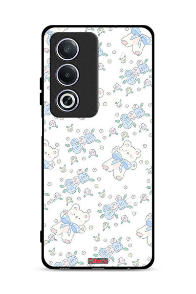 Tolwak غطاء حماية لهاتف Oppo A3 Pro 5G مع أيقونة دب تيدي لطيف وزهور