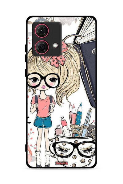 Tolwak غطاء حماية موتورولا موتو جي 84 5 جي برسومات فتاة وحيد القرن