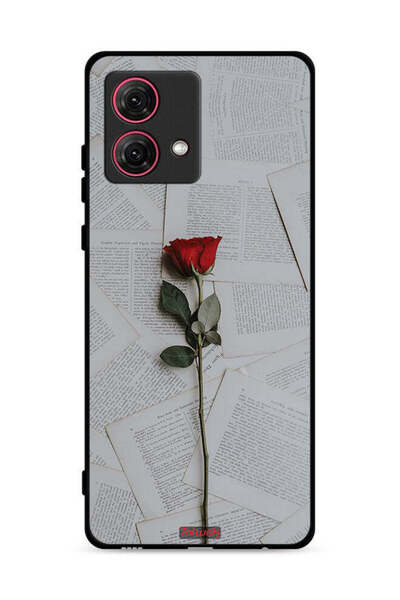 Tolwak غطاء حماية لهاتف موتورولا موتو جي 84 5 جي - وردي على ورق