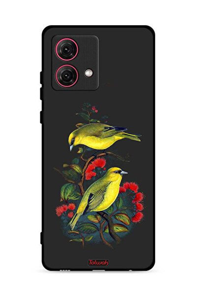 Tolwak غطاء حماية لهاتف موتورولا موتو جي 84 5 جي بنقشة طيور