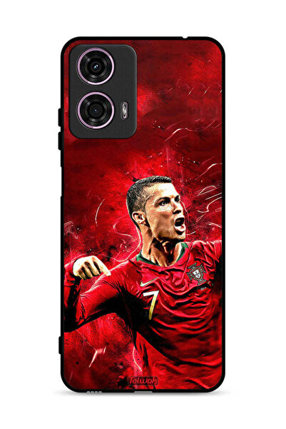 Tolwak غطاء حماية لهاتف موتورولا موتو جي 24 4G بطبعة كريستيانو رونالدو