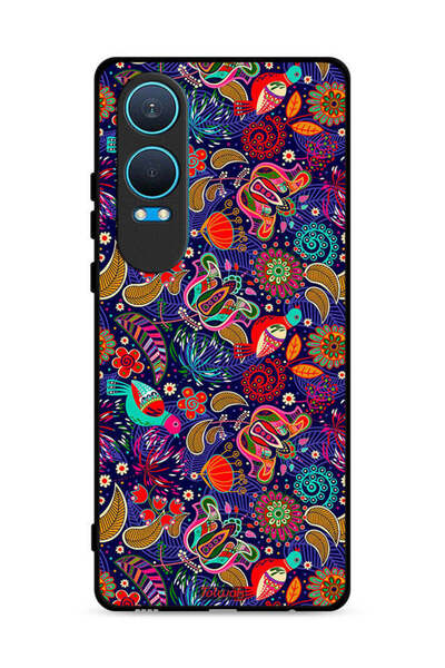 Tolwak غطاء حماية لهاتف OnePlus Nord CE4 Lite 5G بنقشة طيور وأوراق وأزهار ملونة