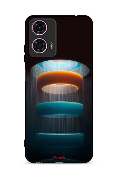 Tolwak غطاء حماية لهاتف موتورولا موتو جي 24 4G بنمط حلقات فنية