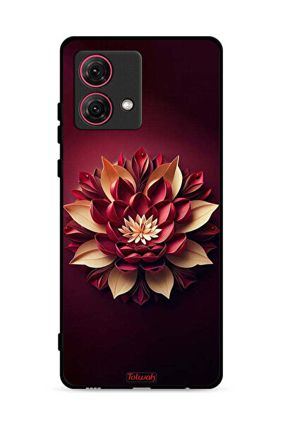 Tolwak غطاء حماية لهاتف موتورولا موتو جي 84 5 جي بتصميم زهور تجريدية