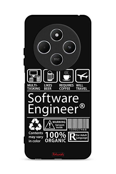 Tolwak غطاء حماية لهاتف Xiaomi Redmi 14R 5G ملصق مهندس برمجيات