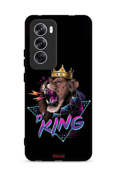 Tolwak غطاء حماية Oppo Reno12 5G برسومات الأسد الملك
