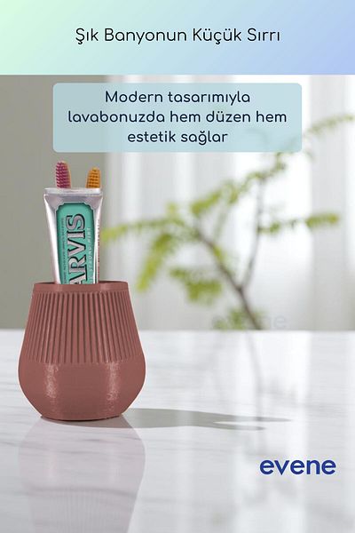 Evene Θήκη οδοντόβουρτσας Βάση οδοντόβουρτσας Βάση οδοντόβουρτσας Χρώμα καφέ Μοντέλο 88