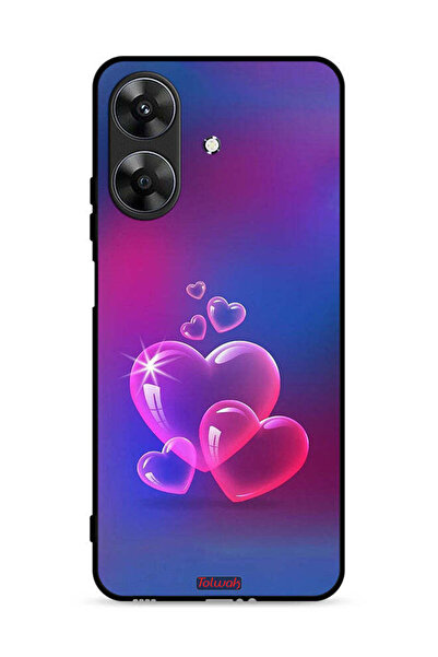 Tolwak غطاء حماية لهاتف Realme Note 60 4G بتصميم قلوب مائية