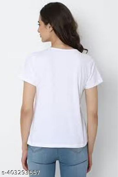 aynewmoda Short Sleeve Round Neck Graphic Print T-Shirt for Women