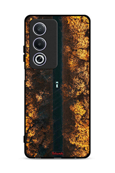 Tolwak غطاء حماية لهاتف Oppo A3 Pro 5G بتصميم طريق في أشجار الخريف