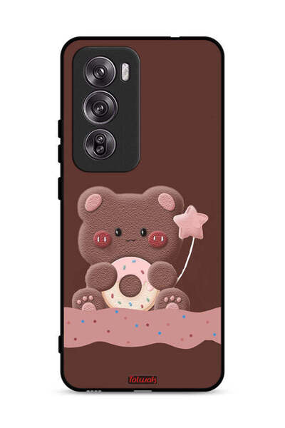 Tolwak غطاء حماية لهاتف Oppo Reno12 Pro 5G بطبعة دب دونات