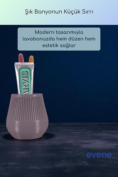 Evene Θήκη οδοντόβουρτσας Βάση οδοντόβουρτσας Βάση οδοντόβουρτσας Ματ Μωβ Χρώμα Μοντέλο 88