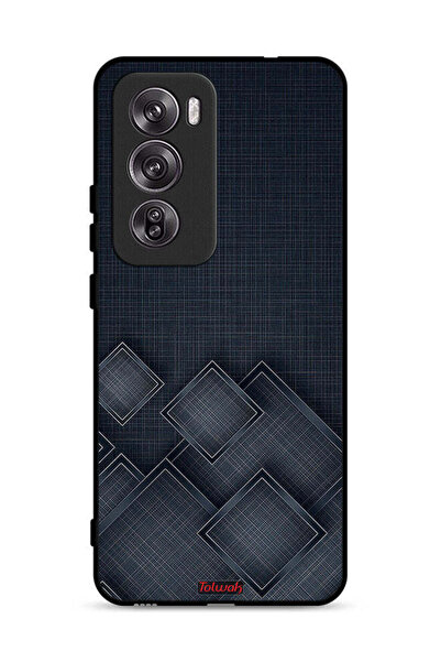 Tolwak غطاء حماية لهاتف Oppo Reno12 Pro 5G بنقشة مربعات على القماش