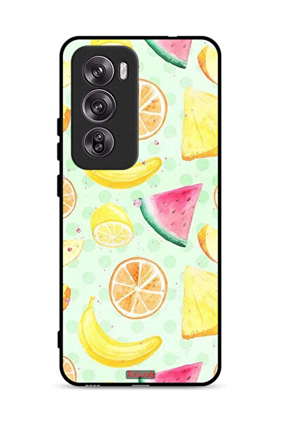 Tolwak غطاء حماية لهاتف Oppo Reno12 Pro 5G برسومات فواكه وألوان مائية