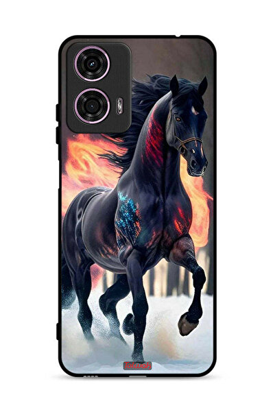 Tolwak Motorola Moto G24 4G Protective Case Cover Horse Hd