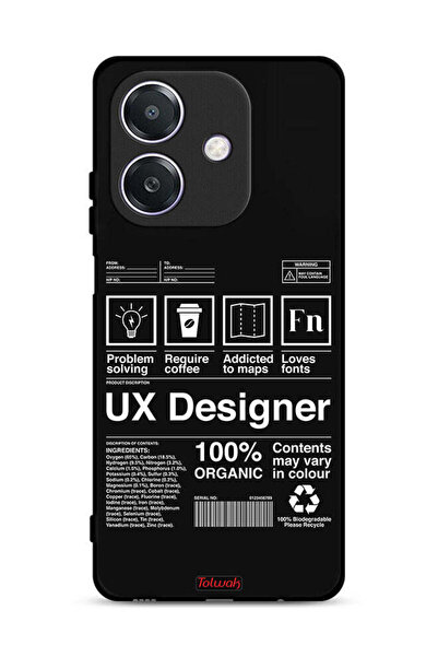 Tolwak Oppo A3x 5G Protective Case Cover Ux Designer Sticker