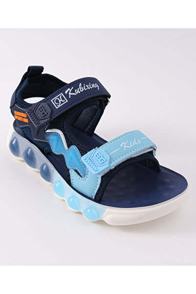 SAPS Sandals with Contrast Straps - Blue