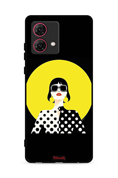 Tolwak غطاء حماية لهاتف موتورولا موتو جي 84 5 جي برسومات فتاة أنيقة