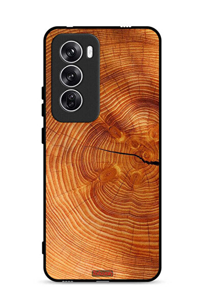 Tolwak غطاء حماية لهاتف Oppo Reno12 5G مصنوع من الخشب المتصدع