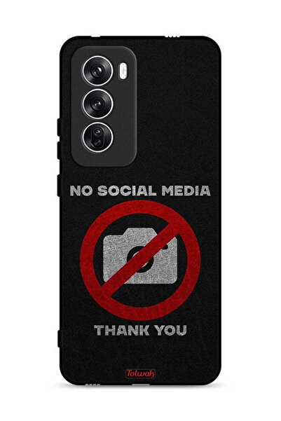 Tolwak Oppo Reno12 5G Protective Case Cover No Social Media Thank You