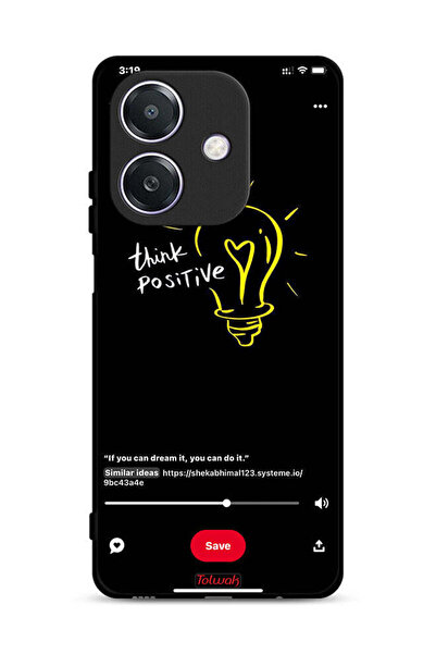 Tolwak غطاء حماية لهاتف Oppo A3 5G - فكر بإيجابية