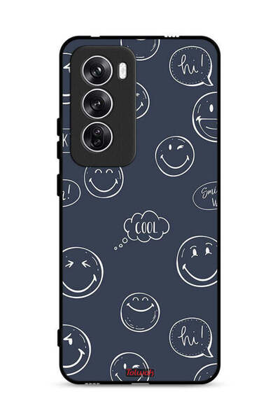 Tolwak Oppo Reno12 5G Protective Case Cover Cool Faces Tags
