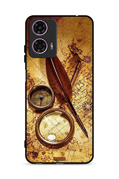 Tolwak غطاء حماية لهاتف موتورولا موتو جي 24 4G بتصميم بوصلة عتيقة