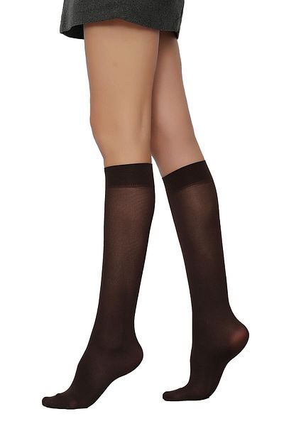 DAYMOD ÇORAP Venus 40 Den Semi-Shiny Knee Pant Socks (Coffee)