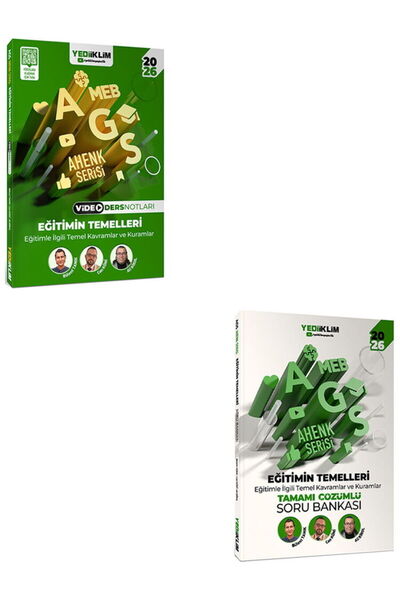 Yediiklim Yayınları 2026 MEB AGS Ahenk Serisi Eğitimin Temelleri Eğitimle İlgili Temel Kavramlar ve Kuramlar Ders Notlar