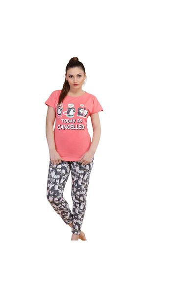 Generic Women's short-sleeved cotton pajamas