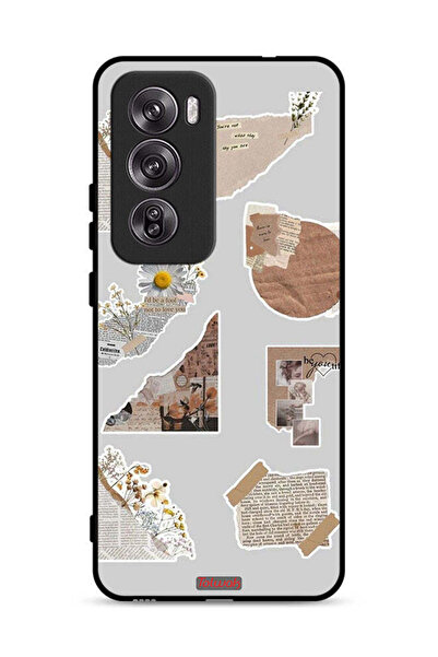 Tolwak غطاء حماية لهاتف Oppo Reno12 Pro 5G مصنوع من قطع من الملصقات الورقية