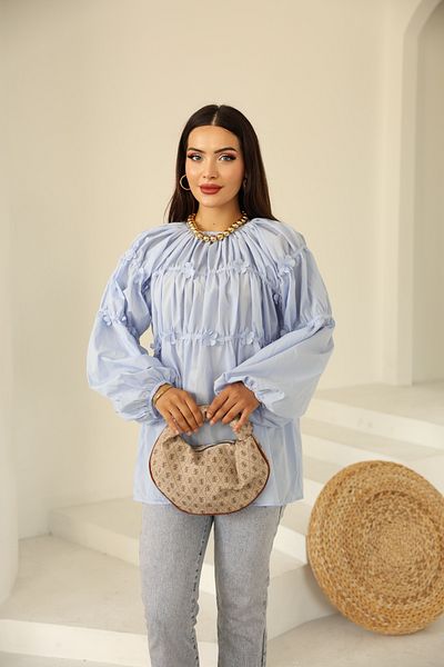 Vegove Daisy Flower Tunic Baby Blue