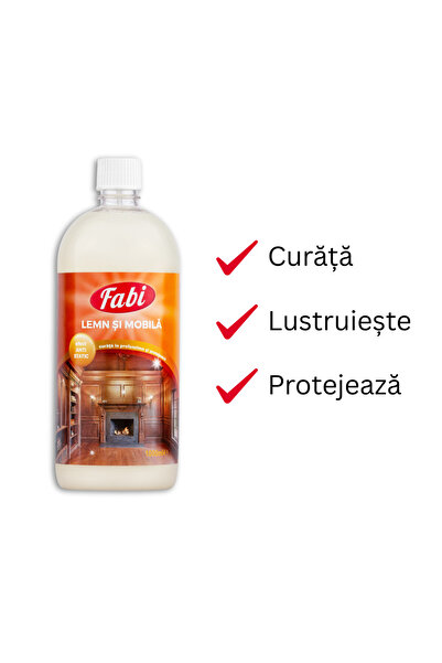 FABI Professional detergent for wood and furniture, Fabi, 1L, concentrated, cleans and protects