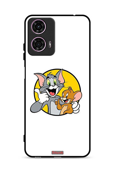 Tolwak غطاء حماية لهاتف موتورولا موتو جي 24 4G بتصميم توم وجيري