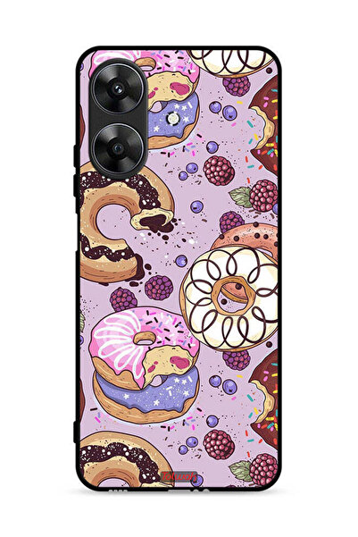 Tolwak غطاء حماية لهاتف Realme Note 60 4G برسومات دونات فنية