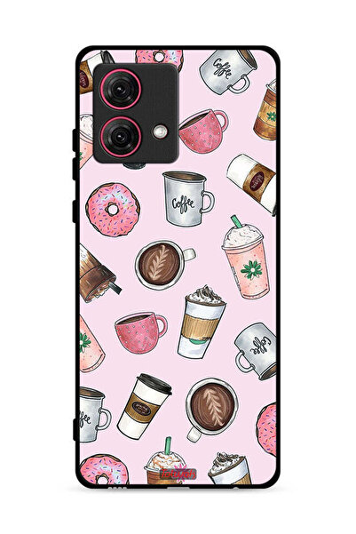 Tolwak غطاء حماية لهاتف موتورولا موتو جي 84 5 جي، رسمة محبي القهوة