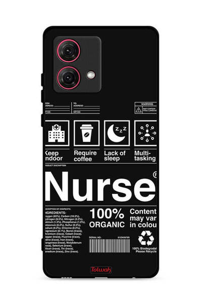 Tolwak غطاء حماية لهاتف موتورولا موتو جي 84 5 جي - ملصق ممرضة