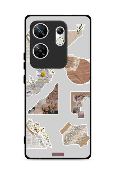 Tolwak غطاء حماية لهاتف Infinix Zero 30 4G مصنوع من قطع من الملصقات الورقية