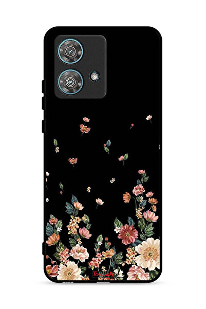 Tolwak غطاء حماية لهاتف موتورولا إيدج 40 نيو 5G مزين بزهور صغيرة في الأسفل