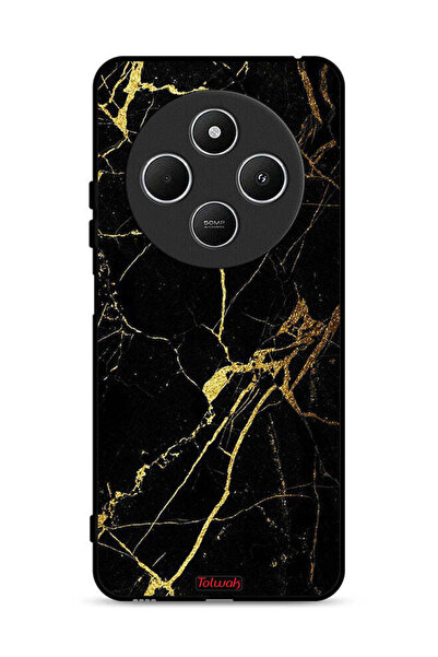 Tolwak غطاء حماية لهاتف شاومي ريدمي 14R 5G، رخامي متصدع