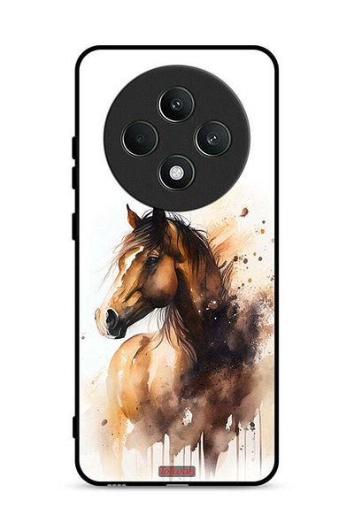 Tolwak غطاء حماية لهاتف Oppo Reno12 F 5G بنقشة حصان تجريدية