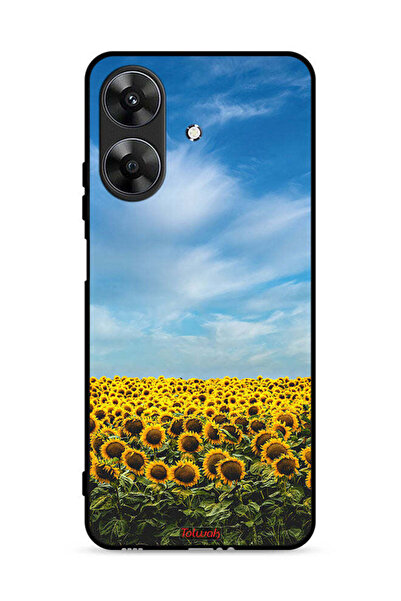 Tolwak غطاء حماية لهاتف Realme Note 60 4G بطبعة عباد الشمس تحت السماء